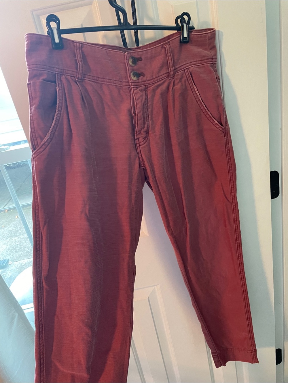 Free People Cropped Rust Red Pants